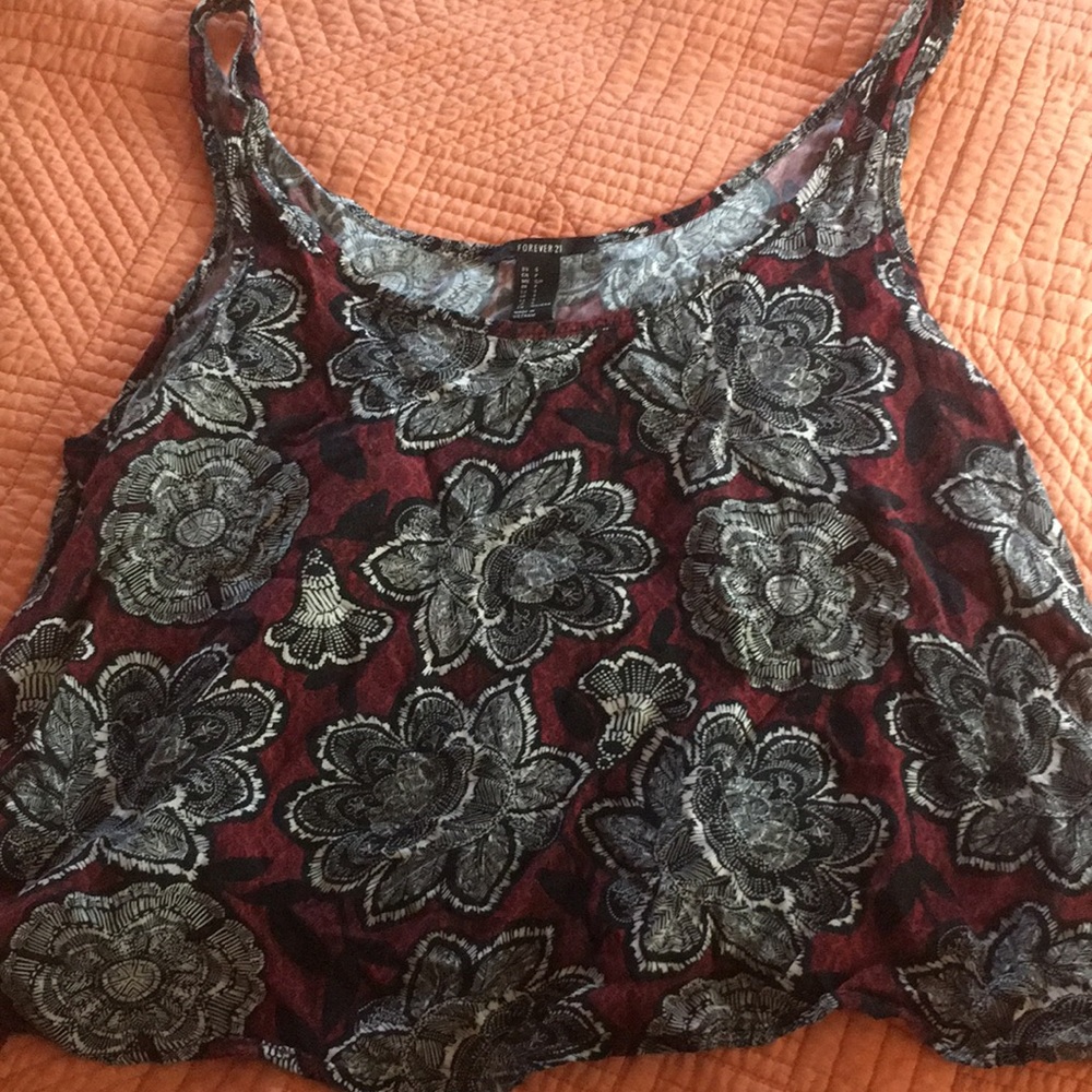 Forever 21 flowy crop top